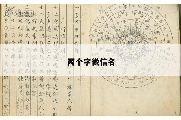 两个字微信名